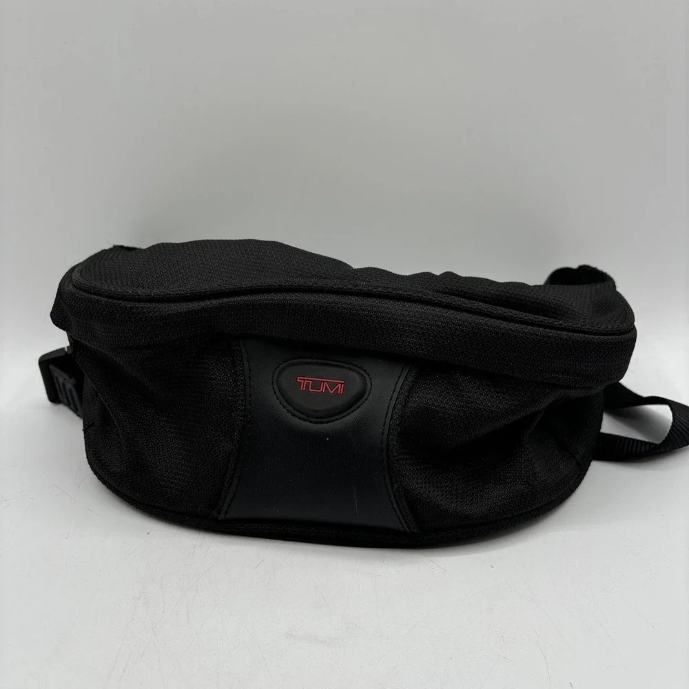 Tumi T2 Pewter Ballistic Nylon Fanny Pack Unisex Adults Black Belt Bag Pouch